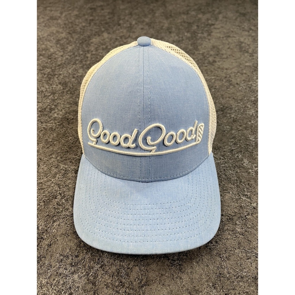 Good Good Golf Hat Snapback Cap Mesh Light Blue White Adjustable
